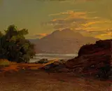 Robert Zünd, Blick auf den Pilatus, 1867, Oil on canvas, mounted on hardboard