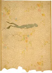 John Armleder, Plongeur, 1978, Metal paint and coloured pencil