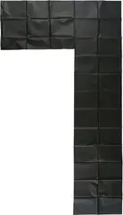 James Lee Byars, The 5 Continent Documenta 7, 1979, Black tissue paper with gold lettering, folded