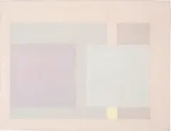 Composizione by Antonio Calderara, 1961, Oil on wood, sold Sep 2021