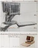 Ericsson Display Monitor Unit 3111, Wrapped, Project for Personal Computer by Christo und Jeanne-Claude, 1985, Colour lithograph, with collage of transparent plastic foil, string and coloured photograph, sold Sep 2021