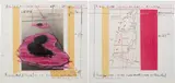 Surrounded Islands, Project for Biscayne Bay, Greater Miami, Florida by Christo und Jeanne-Claude, 1987, Diptych consisting of a) photo, colour silkscreen and collotype on Fabriano, with adhesive tape and b) collotype and col, sold Sep 2021