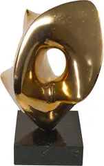 Antoine Poncet, Creux noir, 1972, Bronze, polished, on base