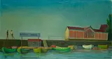 Ricco, Les Bains, 1946, Oil on canvas