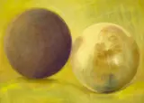 Ilona Ruegg, S.M. 42 (Salto mortale), 1989, Oil on waffle cloth