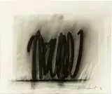 Bernar Venet, Ohne Titel, 1998, Charcoal and ink drawing, the ink drawing mounted on strong paper as a collage