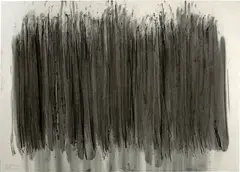 Herman de Vries, Von einer Brandstelle, Grand Vallon de la Verrerie, Tanneron, 1991, Drawing with ash
