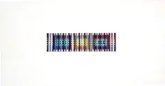 Visual orchestration by Yaacov Agam, 1998, Oil and gouache on folded paper, mounted on backing board, sold Sep 2021