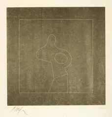 Hans Arp, Der gute Kasper (Weiss) - Der gute Kasper (Schwarz), 1950, 2 sheet woodcuts