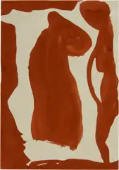 Silvia Bächli, Ohne Titel (Rottonige Figur), 1990, Gouache