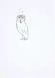 Stephan Balkenhol, Ohne Titel (Eule), 1995, Pencil