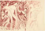 Alice Bailly, La joie dans la forêt, Before 1922, Colour chalk