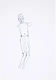 Stephan Balkenhol, Ohne Titel (Kruzifix), 2000, Blue ink