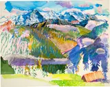 Samuel Buri, Habkern, 1982, Watercolour, pastel, gouache, collage and pencil