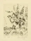 Marc Chagall, Nature morte au bouquet de fleurs, 1967, Etching