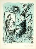 Vers l'autre clarté by Marc Chagall, 1985, Colour lithograph on wove paper Arches, with watermark, sold Sep 2021