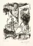 Monde familier by Marc Chagall, 1983, Lithograph, sold Sep 2021