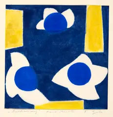 Ferdinand Gehr, Anschauung, 1961, Colour woodcut