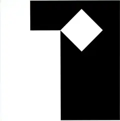 Camille Graeser, 2 Volumen 1:1, 1977, Acrylic glass, black base plate with doubled white partial surface and white square