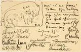 Ferdinand Hodler, Moi et ma femme. Tableau Symbolique. Postkarte