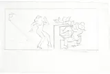 Allen Jones, On Stage, 2000, Pencil drawing