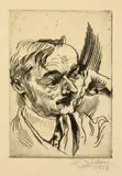 Ludwig Meidner, Portrait, 1919, Etching