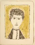 Zoran Mušič, Ritratto, 1953, Colour lithograph