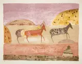 Zoran Mušič, Paysage dalmate, 1955, Colour lithograph on BFK Rives wove paper with watermark