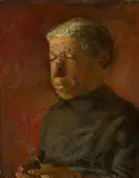Werner Neuhaus, Portrait Verena Krall, Putzfrau von Simon Gfeller, 1930, Pastel on canvas, on plywood