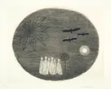 Meret Oppenheim, Einige hohe Geister neben dem Orangenbaum (Bettine Brentano)