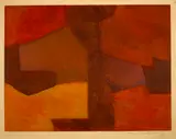 Serge Poliakoff, Composition orange et rouge, 1966, Colour etching