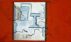 Kotscha Reist, Ohne Titel. - Held. - Heldin. - Sturm und Drang. - Ohne Titel. - Ohne Titel, 1989-1995, 1 mixed media on canvas, 4 mixed media on paper, 1 etching