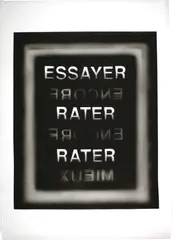 Didier Rittener, Essayer encore rater encore rater mieux, 2008-2009, Monotype with wallboard paint, sprayed