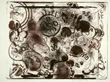 Dieter Roth, Chinesisches Rokkokko Theater-Wolkenstück. - Boxkampf I, 1985 and 1986, 2 colour lithographs