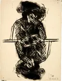 Dieter Roth, Abfallmischung. - Abfallmischung. - o.T., 1987 (2) and 1991, 2 colour lithographs (combination prints) and 1 lithograph
