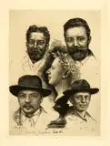 Karl Stauffer-Bern, Die Zwanglosen, 1886, Etching