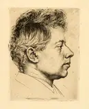 Karl Stauffer-Bern, Peter Halm, 1887, Etching