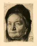 Karl Stauffer-Bern, Luise Stauffer, geb. Schärer, 1887, Etching