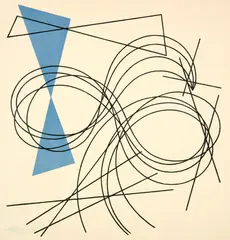 Sophie Taeuber-Arp, Passion de lignes, 1941, Colour lithograph
