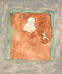 Ernesto Tatafiore, Ohne Titel, 1980-1990, Mixed media on thin Japanese paper, mounted on canvas