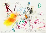 Jean Tinguely, Illustrierter Brief - Lieber Richard