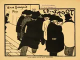 Félix Vallotton, Les amateurs d'estampes. - Les amateurs d'estampes, 1892, 2 woodcuts