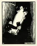 Félix Vallotton, Le mauvais pas, 1893, Woodcut