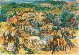 Oskar Kokoschka, Anticoli, Ernte in den Sabiner Bergen