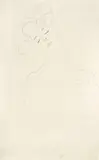 Gustav Klimt, Weibliches Brustbild von vorne mit geschlossenen Augen (Engländerin), 1904/1905, Pencil drawing