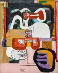 Le Corbusier, Figure 1 ou Ozon et Georges IV, 1947, Oil on canvas