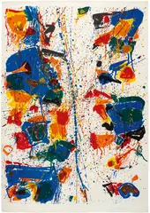 Sam Francis, The White Line, 1960, Colour lithograph