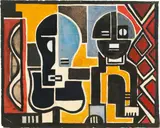Fernand Léger, Création du monde (Étude pour le rideau), 1922-1923, Gouache