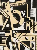 Fernand Léger, Étude VII pour un projet d'édition, 1920-1921, Gouache, black ink, white oil paint and opaque white