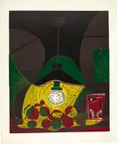 Nature morte à la suspension - Nature morte sous la lampe by Pablo Picasso, 1962, Linocut in colours, sold Sep 2020